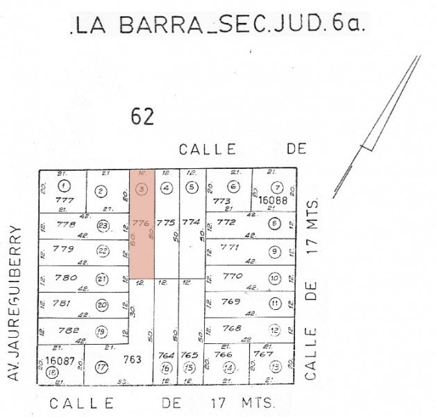 Lote en venta de 600 m2 en Montoya, La Barra.