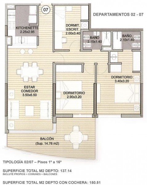 Muy lindo depto de 2 dorm y 1/2 en torre con todos los servicios en Aidy Grill