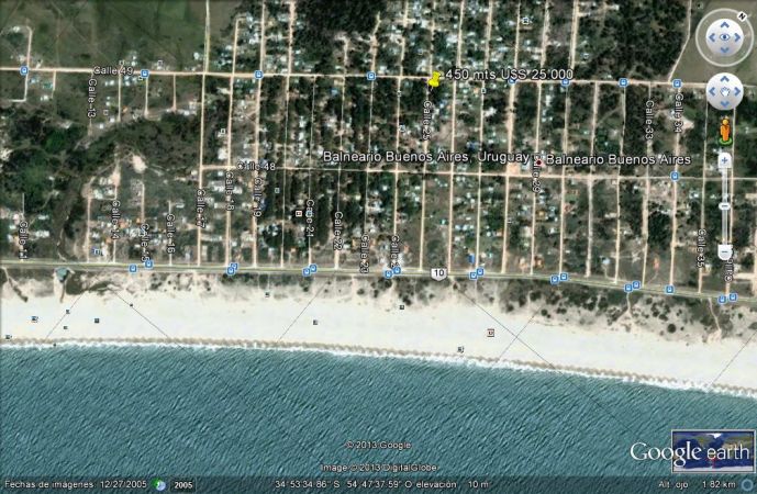 A 250 metros del mar!