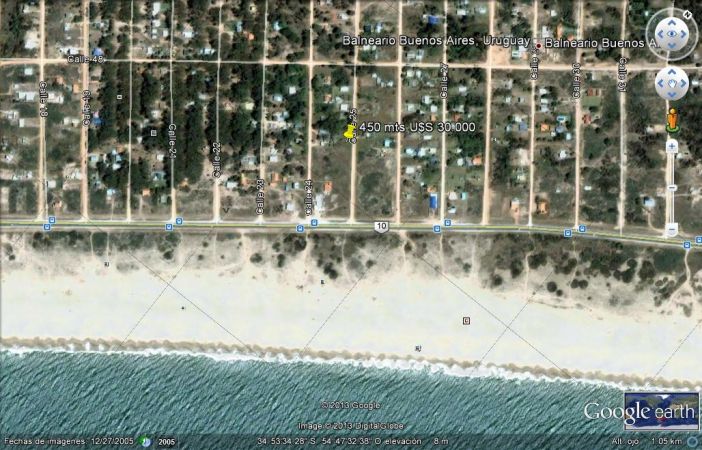 Terreno en venta en Balneario Buenos Aires.
