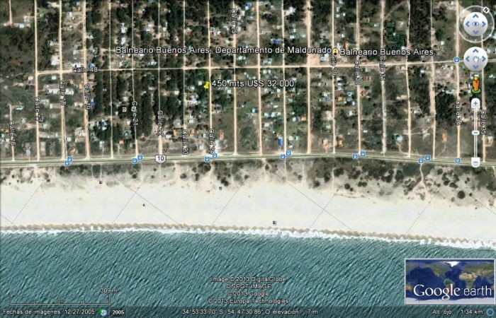 Terreno en venta en Balneario Buenos Aires.