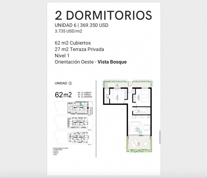 Departamento de 2 dormitorios en Jose Ignacio