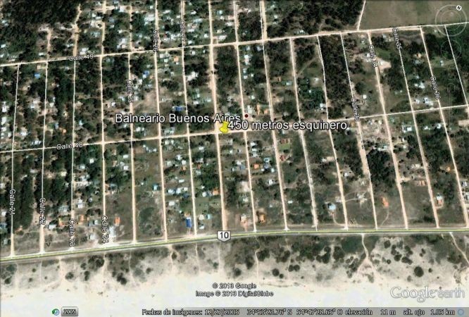 Terreno en venta en Balneario Buenos Aires.