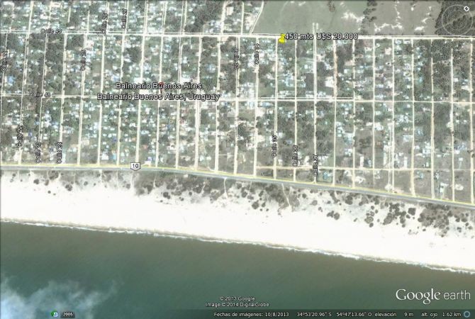 Terreno en venta en Balneario Buenos Aires.