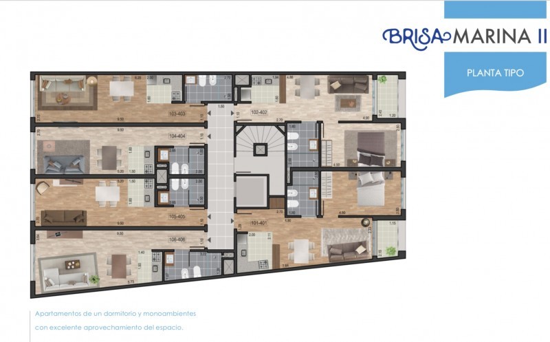 Monoambiente en Pocitos en venta Brisa Marina II