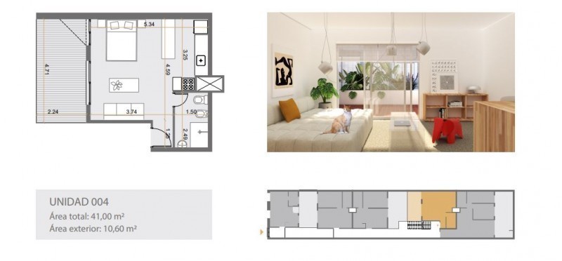 Lindo monoambiente en pozo planta baja con patio privado