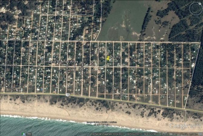 Terreno en venta en Balneario Buenos Aires.