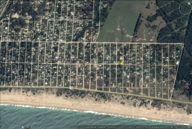 Terreno en venta en Balneario Buenos Aires.