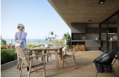 Apartamentos con espectacular terraza con vista al mar