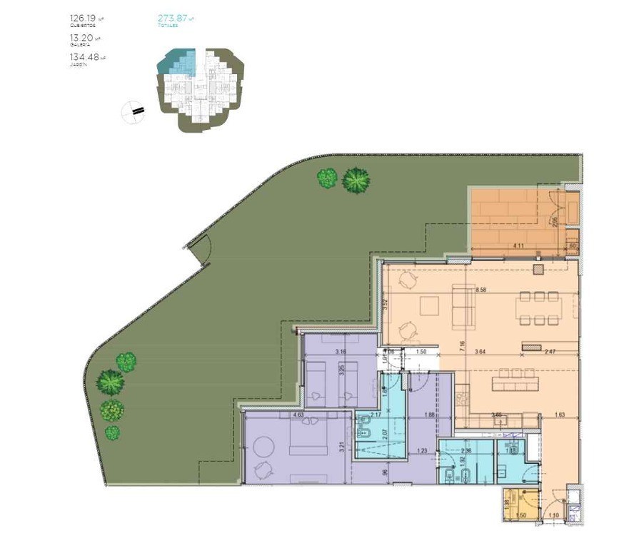 Departamento de 2 dormitorios en Manantiales