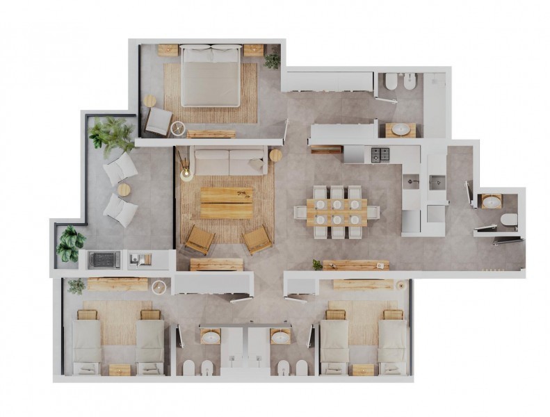 Departamento de 3 dormitorios en Manantiales